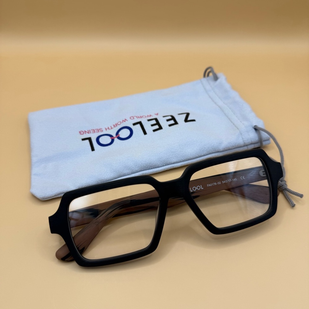 Zeelool Black Square Glasses Frames, No prescription